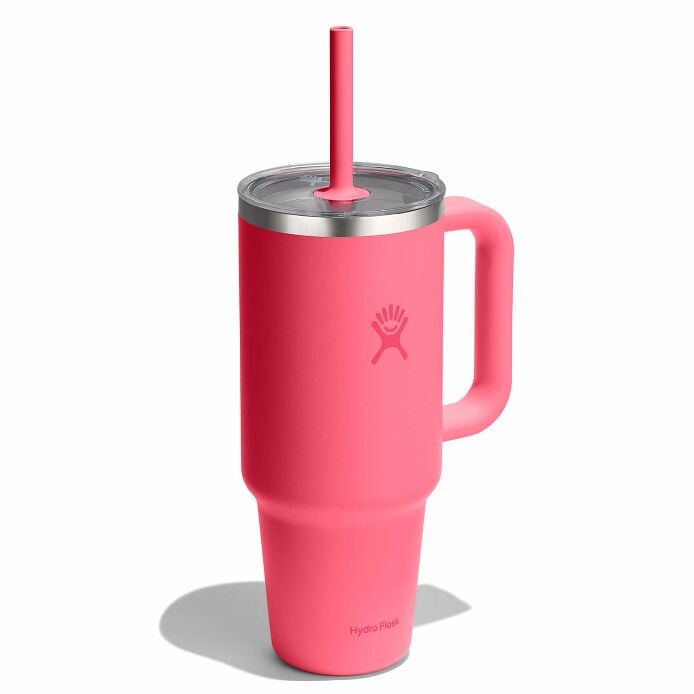 40-oz-travel-tumbler-n4 tt40pscc668-40-oz-travel-tumbler-clear-lid-popstar-pink-angled.jpg